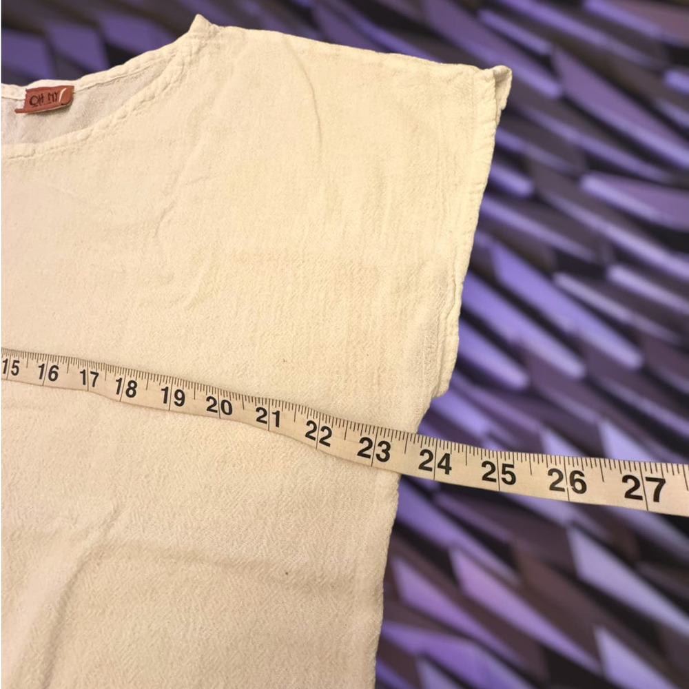 Women's Short Sleeve Boxy Tee in Off-White - Picture 4 of 7